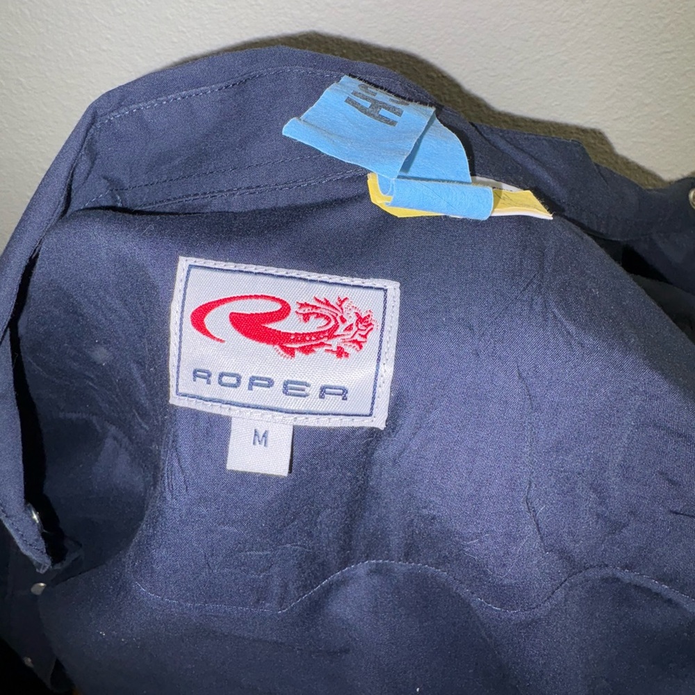 Roper Dark Blue Shirt with Logo Patch - Picture 4 of 6
